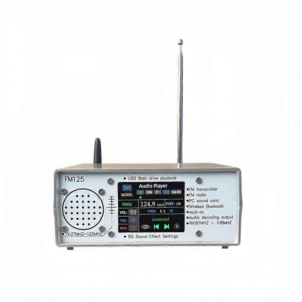 Fm125 27–125 Mhz Fm-transmitter, Fm-radio, Kompatibel Mit Usb-soundkarte Und Bluetooth-musikplayer, Eu-stecker