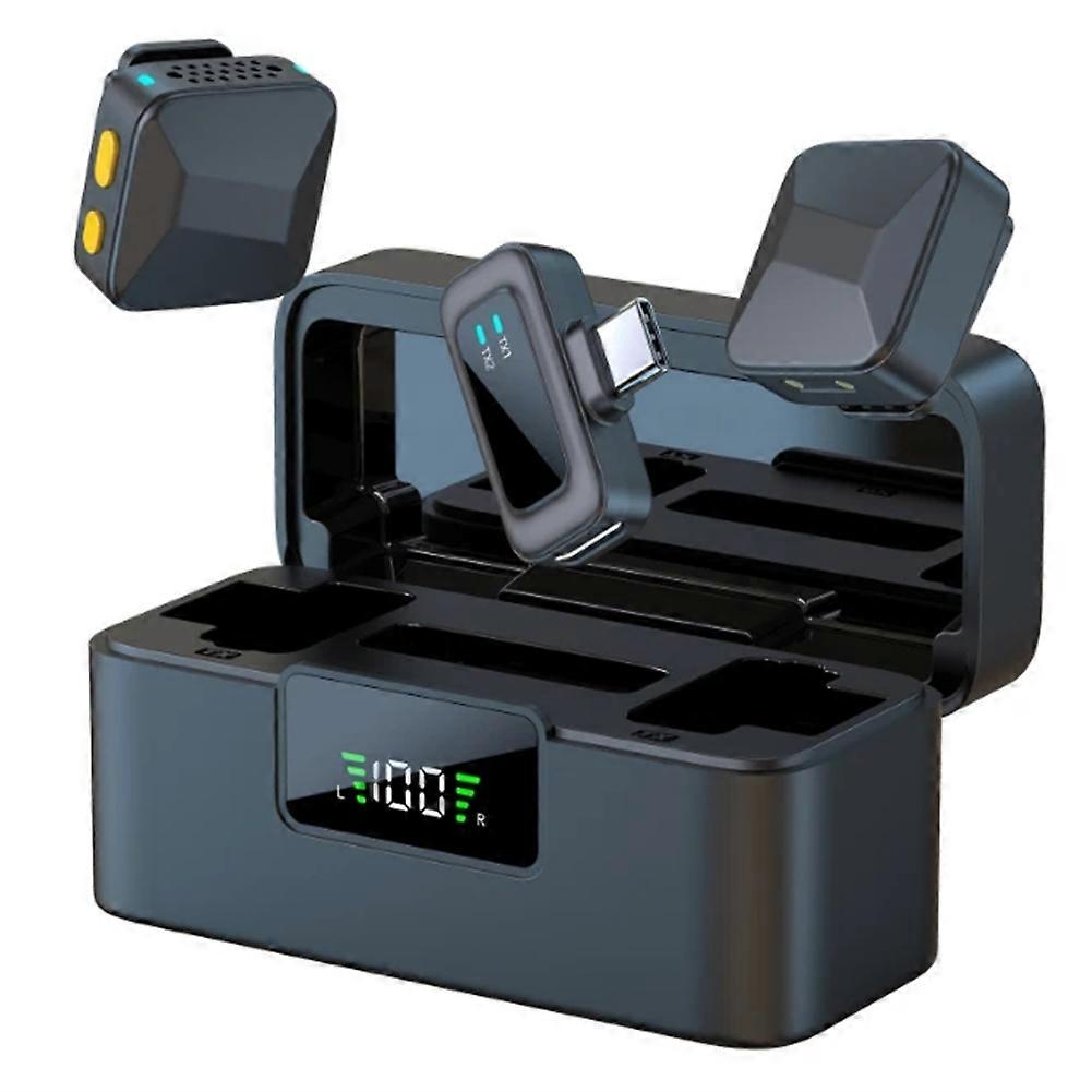 1-zu-2-lavalier-mikrofon-adapter Mit Usb-c-schnittstelle Für Apple, Für Mobiles Live-streaming, Bluetooth Und Rauschunterdrückung.