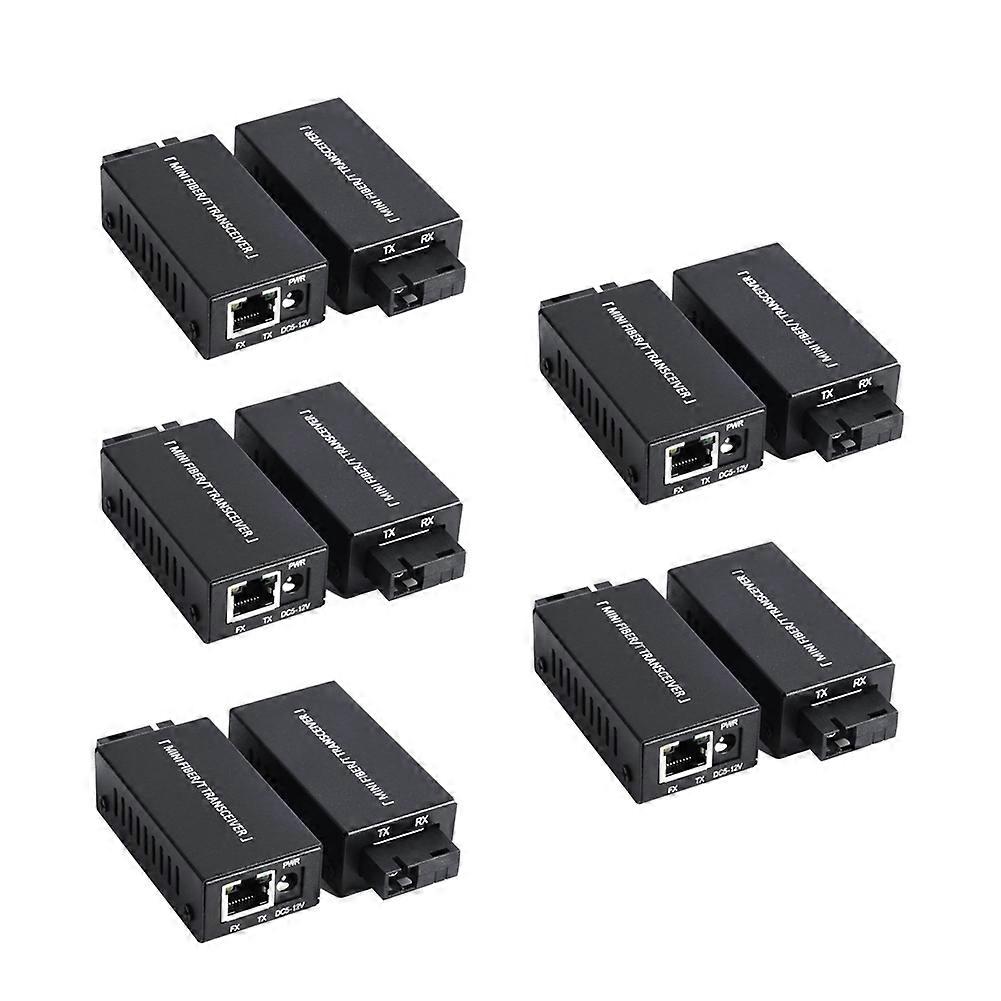 Mini-gigabit-glasfaser-medienkonverter, 5 Optische Transceiverpaare, 100/1000-mbit/s-ethernet-switch, Sc Auf Rj45, 20 Km Kabel