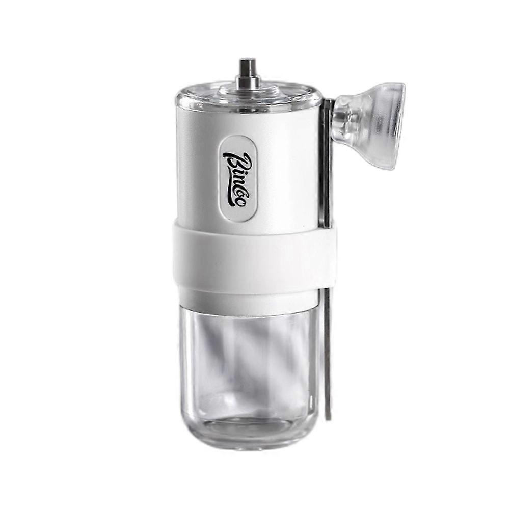 Bincoo Tragbare Manuelle Kaffeemühle Mit Keramischem Kegelmahlwerk, Ideal Für Reisen Und Camping (weiß).