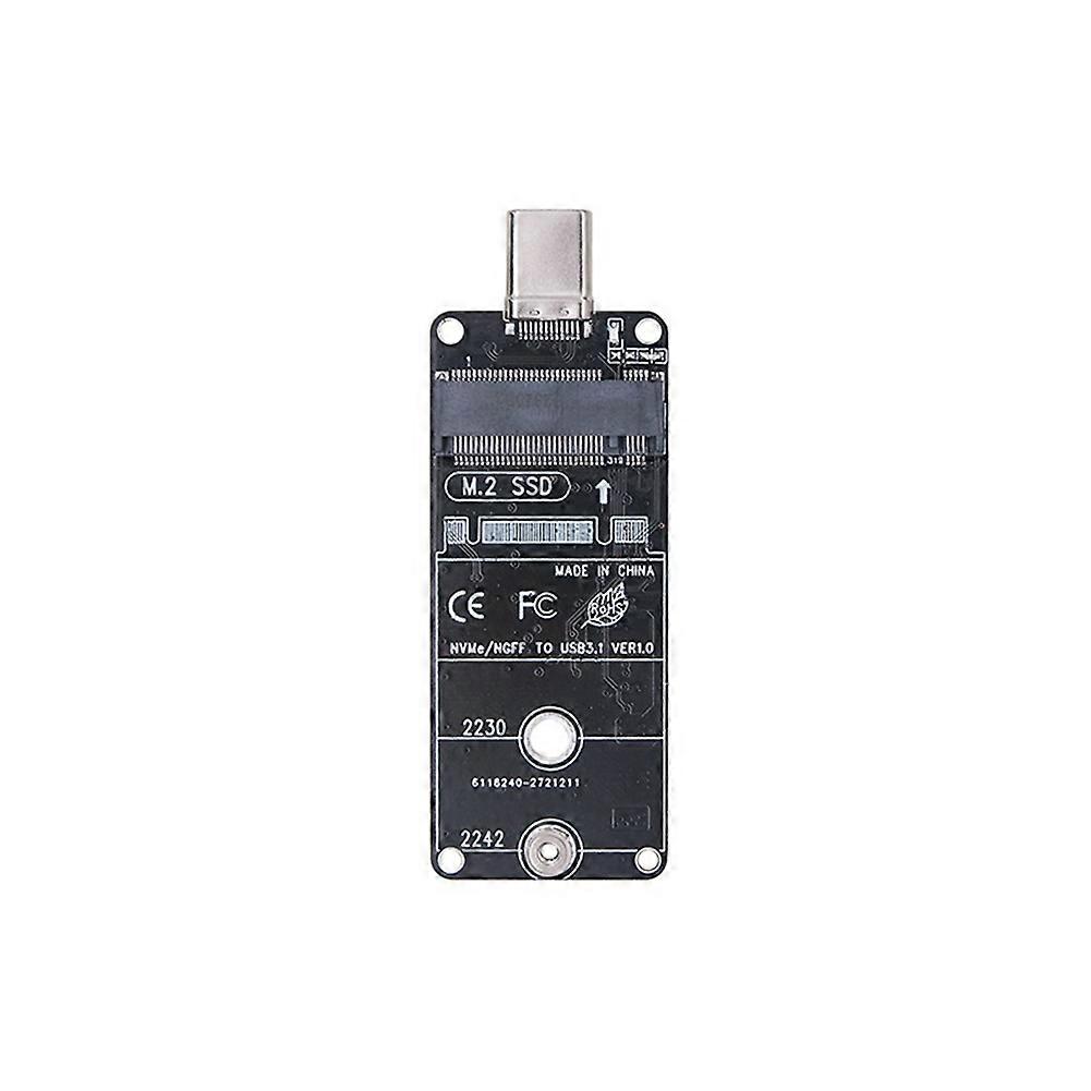 M.2 2242 Ssd Auf Usb 3.2 Nvme Ngff Dual-protokoll-adapterkarte, Rtl9210b-chip, Usb 3.2 Gen2 Typ-c 10 Gbit/s-anschluss