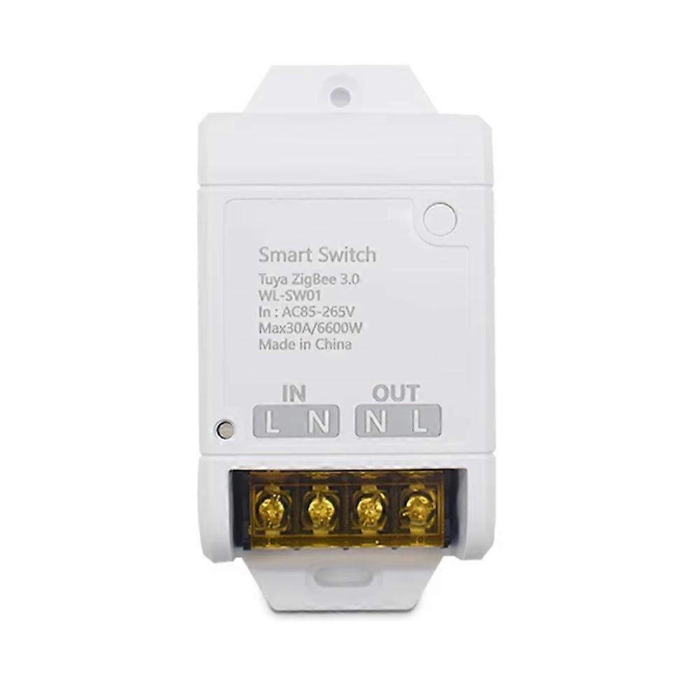 Tuya Zigbee 3.0 Funk-schaltrelais Für Hausautomation, 30 A, 6600 W, Mit Timer Und Smart-lighting-empfänger