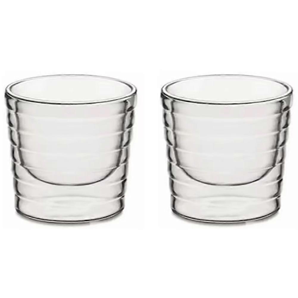 Stapelbarer, Doppelwandiger, Isolierter Glasbecher Mit 150 Ml Fassungsvermögen, Ideal Für Espressomaschinen Und Andere Getränke.