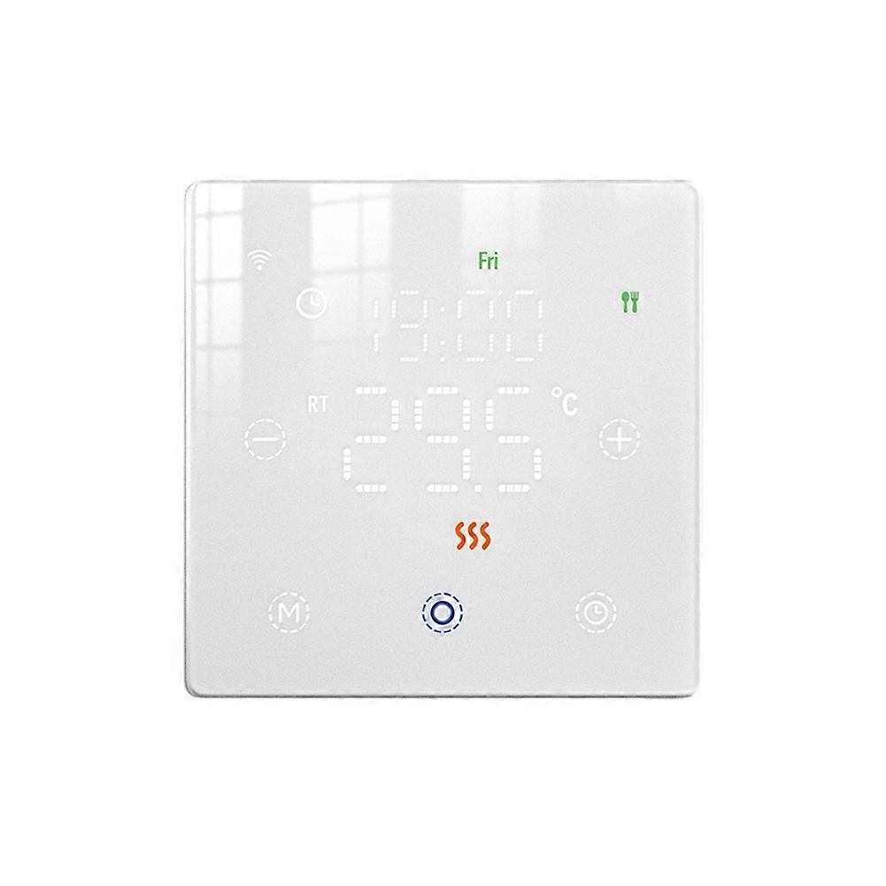 Tuya Wifi Smart-thermostat Für Fußbodenheizung (wasser/elektro) Und Gasheizkessel: Fernsteuerung Der Temperatur Per App Und Sprachsteuerung (weiß).
