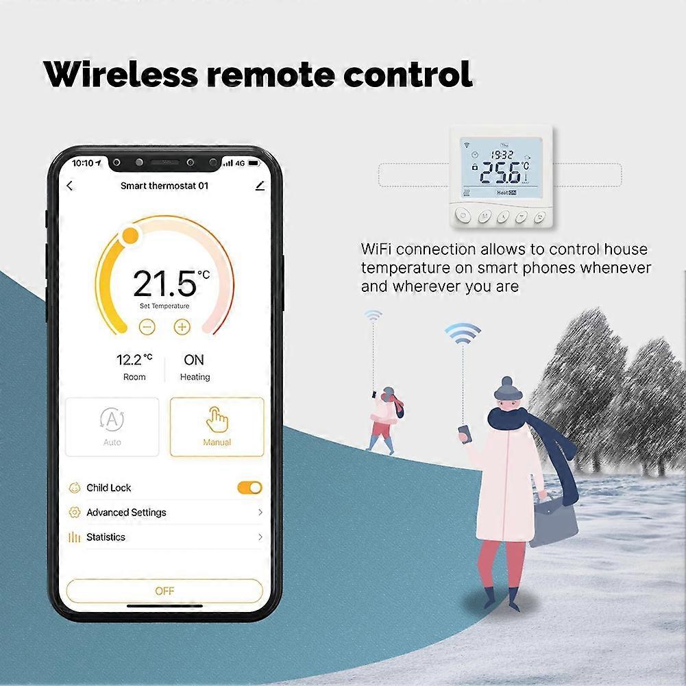 Tuya Wifi-thermostat, Raumtemperaturregler, Wasser-/elektro-fußbodenheizung, Gasheizkessel, Steuerungs-app (c)