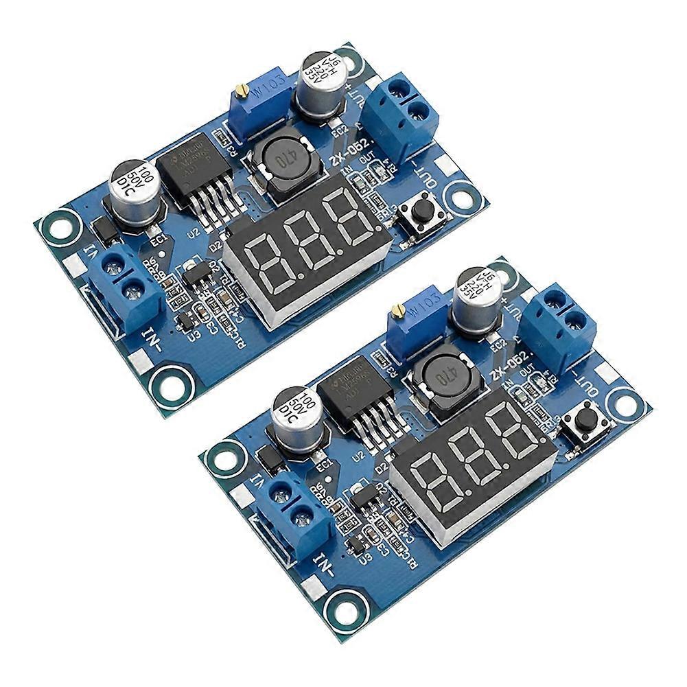 Set Aus 2 Einstellbaren Lm2596 Dc-dc-abwärtswandler-netzteilmodulen Mit Digitaler Spannungsanzeige