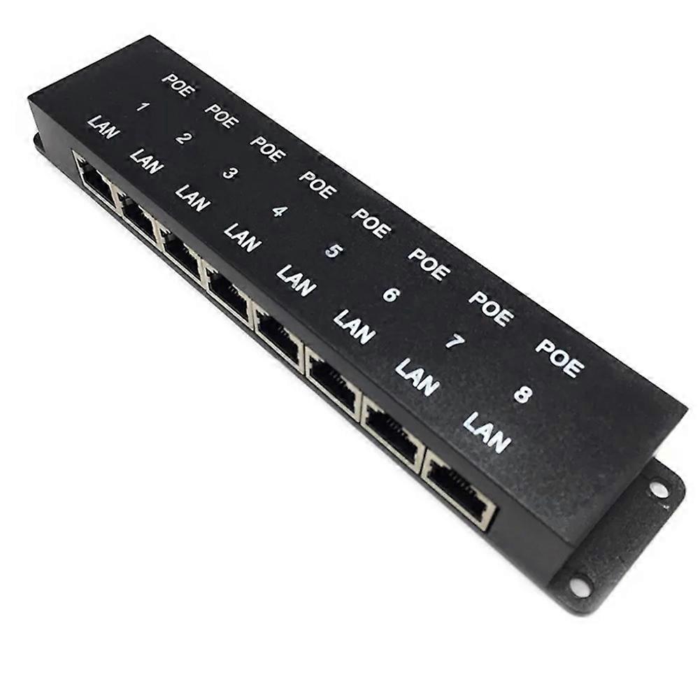 Passiver 8-port 100mbps Poe-injektor (poe-8) Für Midspan-ethernet-stromversorgung, Ip-kameras, Drahtlose Zugangspunkte Und 24v/48v Poe-geräte