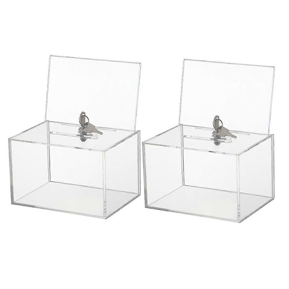 Transparente Spendenbox Mit Schloss, Geldsammelbox, Spendenbox, Vorschlagsbox
