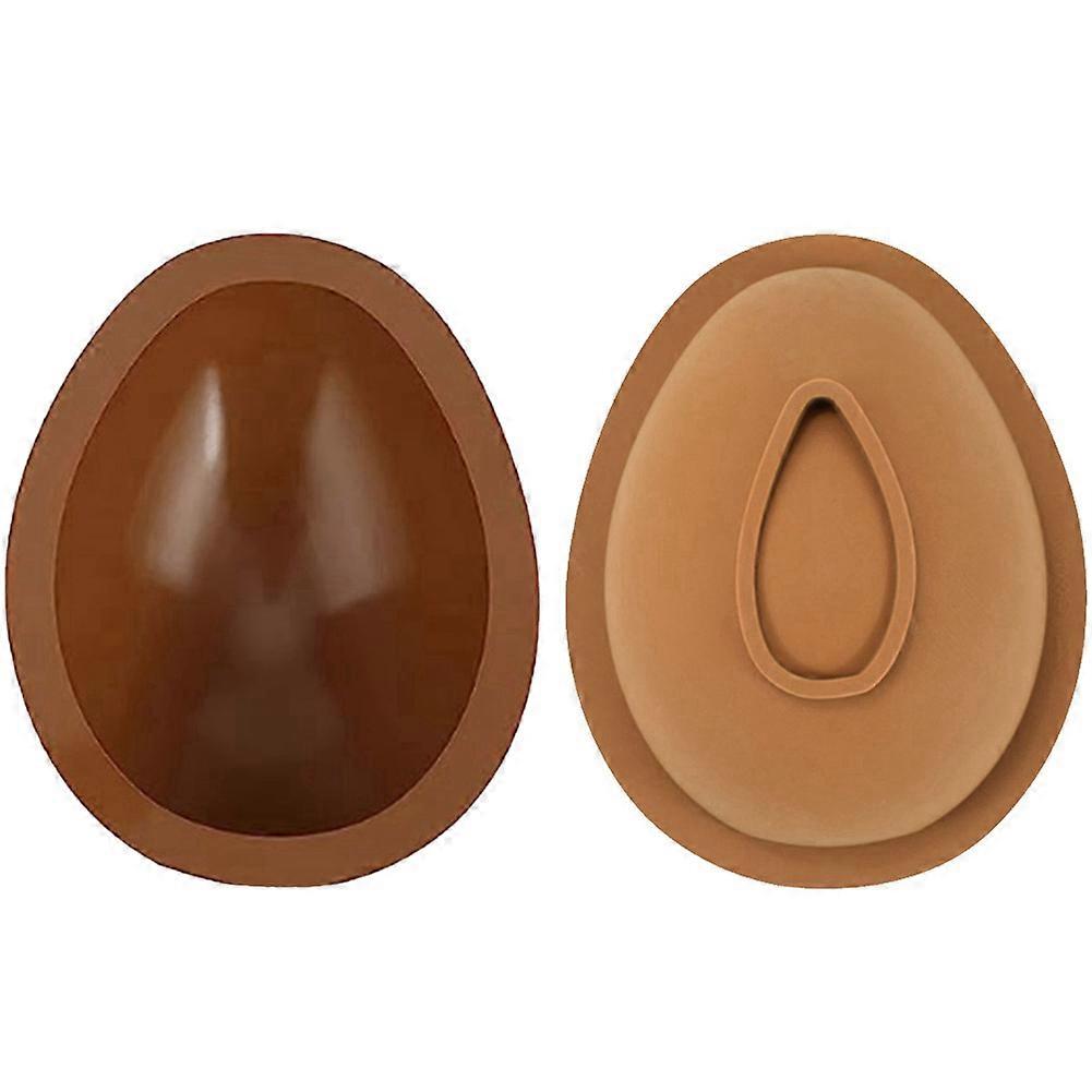 Set Mit 2 Schokoladenformen In Ostereierform, Silikonformen, Antihaftbeschichtete Schokoladenformen In Eierform.