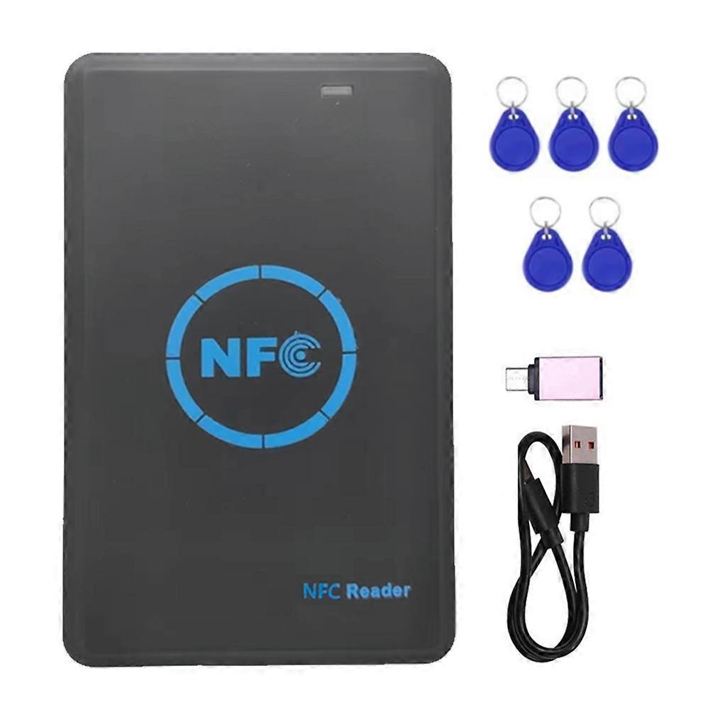 5-band-nfc-chip-lesegerät/schreiber + Schlüsselanhänger 5xcuid 125k 13,56m Hid-kopierer Etikettenduplikator Ic-id-klonen Schlüsselanhänger Schlüsselkopie