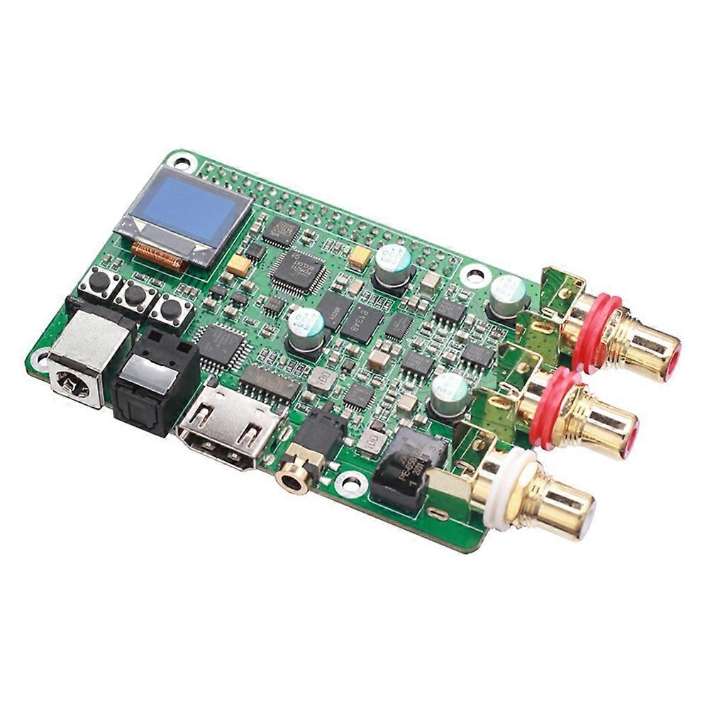 Es9038q2m Dac-decoderplatine Für Raspberry Pi: Hifi-audio, Koaxial-, Glasfaser-, I2s- Und Analogausgang, Kompatibel Mit 768 Khz 32 Bit Und Dsd512