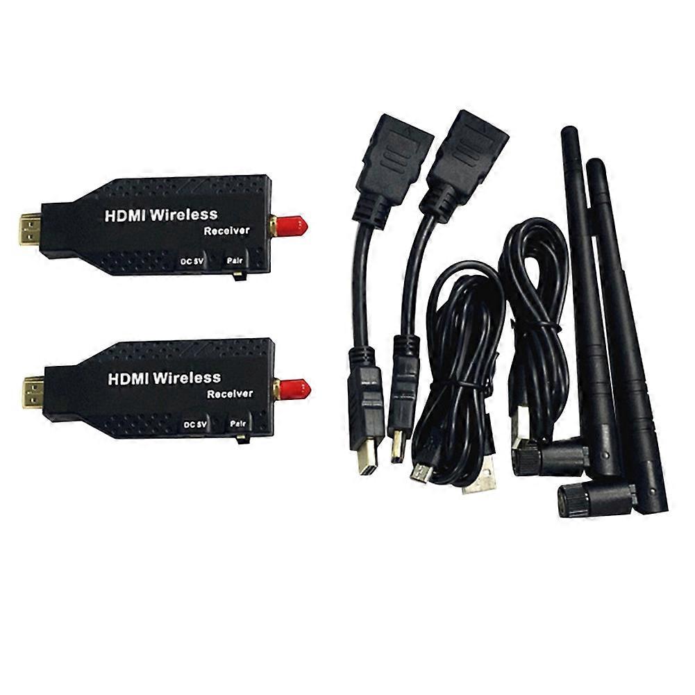 50 M Hdmi-funk-sender-empfänger-adapter Zum Anschluss Einer Kamera, Eines Laptops Oder Eines Fernsehers Im Spiegelmodus (1080p, 60 Hz).