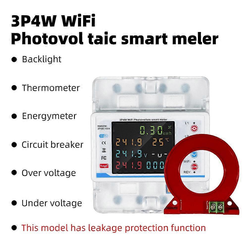 Tuya Wifi Intelligenter Leitungsschutzschalter Mit Automatischer Wiedereinschaltung, 3p4w Drehstromzähler Und Zeitschaltuhr.