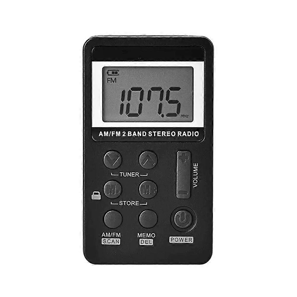 Hanrongda Mini-taschenradio, Tragbar, Am/fm-dualband-stereo, Mit Lcd-bildschirm, Kopfhörern Und Wiederaufladbarem Akku