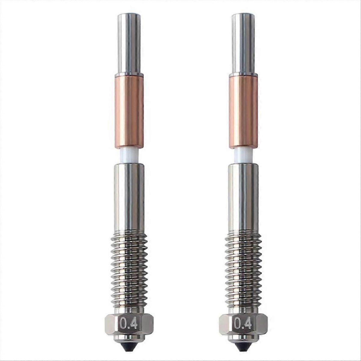 Packung Mit 2 Qidi Plus4 Bimetallspitzen Mit Integrierter Keramikisolierung Und Schnellmontage, 0,4 Mm Durchmesser Und Beständig Gegen Hohe Temperaturen.