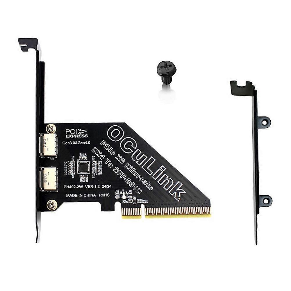 Oculink Sff8611 Und 8612 Pcie 4.0 X8 Auf 2-port Ssd-erweiterungskarte Für U.2 Ssd Und Sff-8639 Externe Grafikkarte (windows/linux Kompatibel)