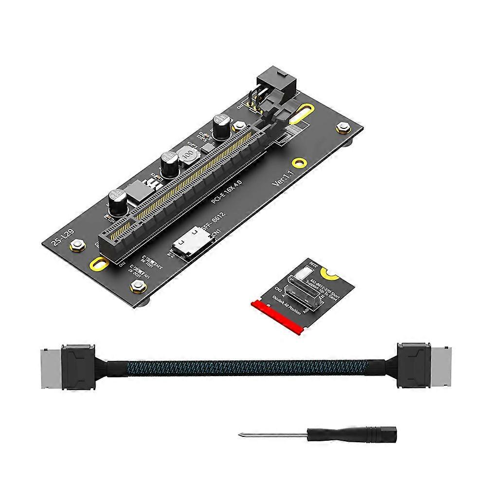 Oculink Sff-8612/8611 2230 M.2 Nvme M-key Auf Pcie 4.0 X16 Adapter Mit 6-poligem Strom- Und Verlängerungskabel