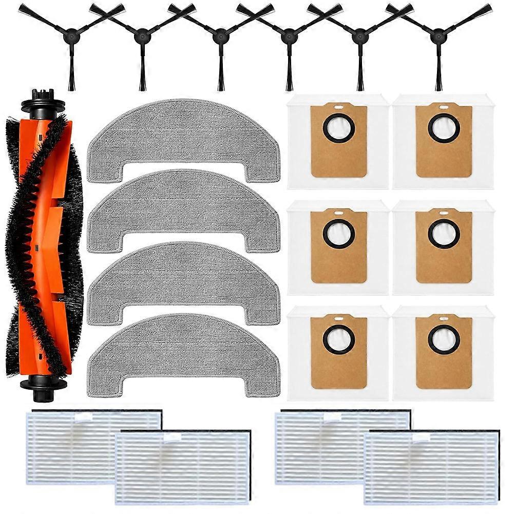 Ersatzteile Für Den Uninell Ur3 Saugroboter: 1 Hauptbürste, 6 Staubbeutel, 6 Seitenbürsten, 4 Hepa-filter, 4 Reinigungstücher.