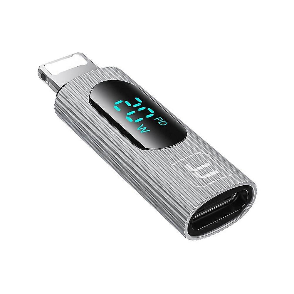 Toocki Adapter Für Apple-schnittstelle Auf Usb-c-buchse, Pd20w Leistungstester Mit Digitalanzeige Für Macbook Und Ipad Pro B