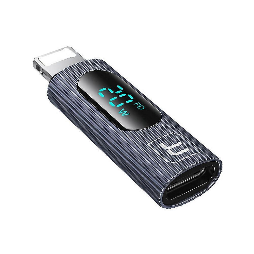 Toocki Adapter Für Apple-schnittstelle Auf Usb-c (weiblich), Pd20w Leistungsprüfer Mit Digitalanzeige Für Macbook Und Ipad Pro A