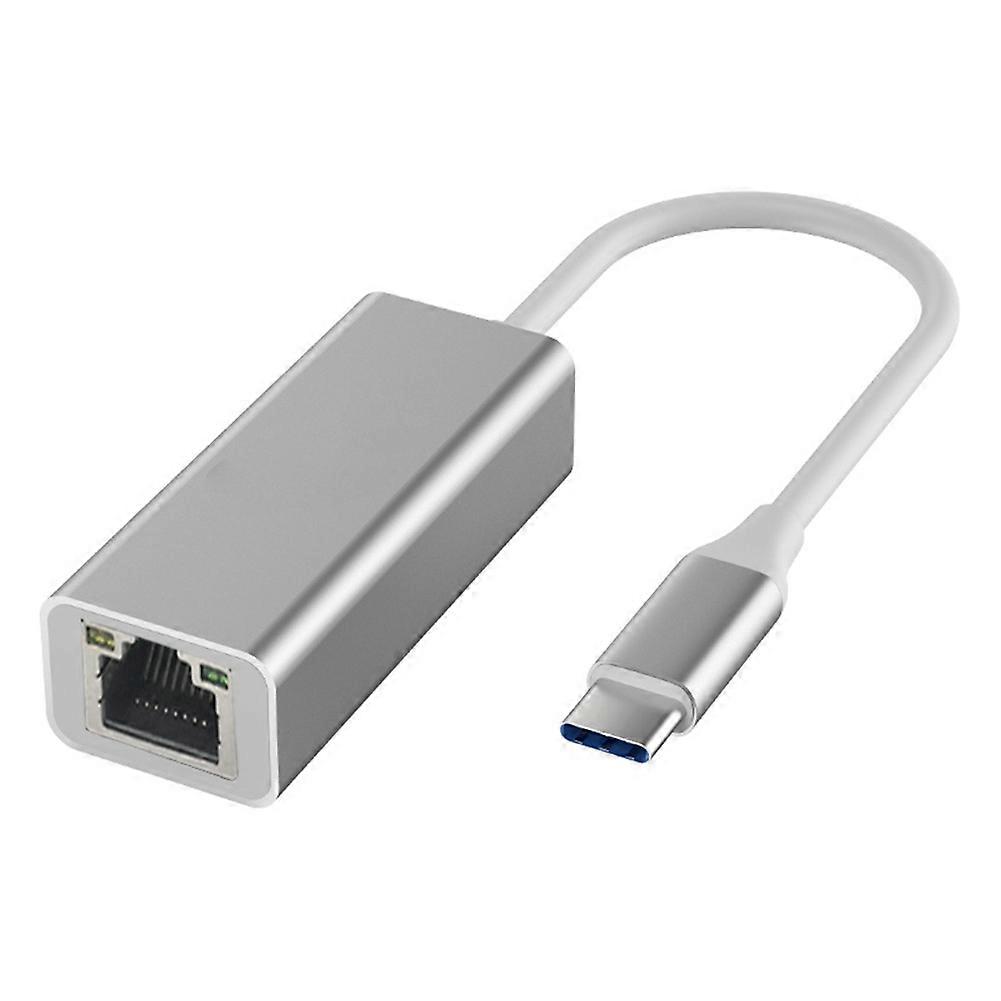 Usb-c-auf-ethernet-adapter, Usb-c-auf-rj45-schnittstellenkonverter Für Alle Laptop-typen, Silber
