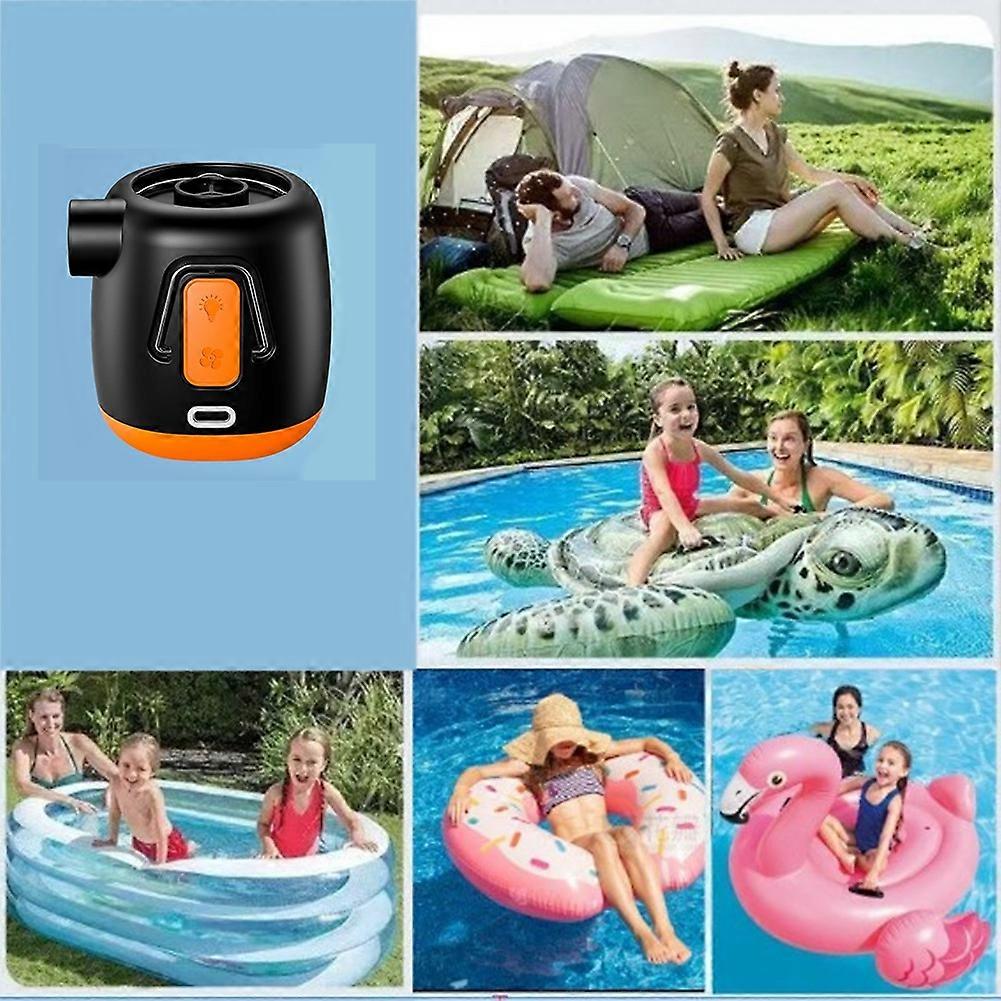 Wiederaufladbare Tragbare Luftpumpe Mit 3600 Mah, Mini-aufblas-/ablasspumpe, Kleine Luftpumpe Für Aufblasbare Matratzen Und Leichte Bojen.