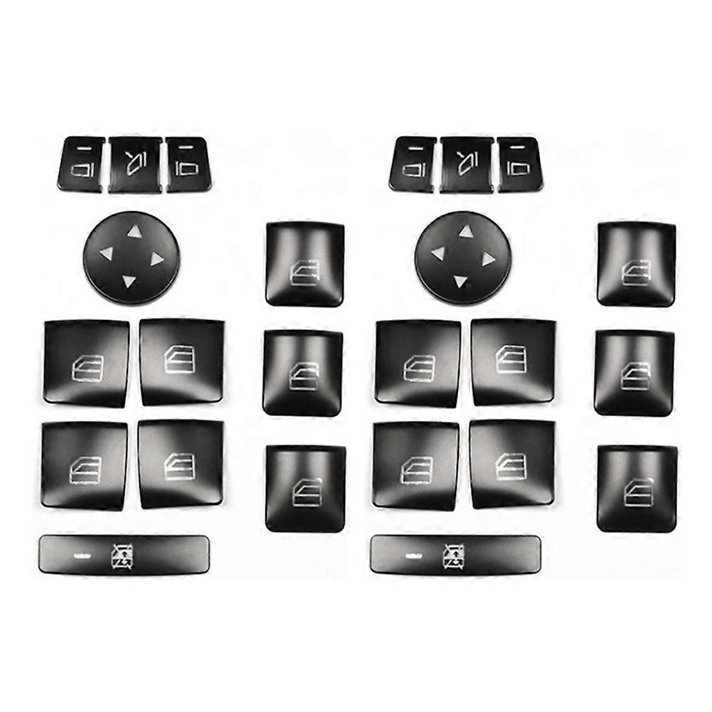 Set Mit 2 Zieraufklebern Für Fensterheberknöpfe Und Türarmlehnen Mercedes-benz Glk Ml Gl Abceg W204 X166