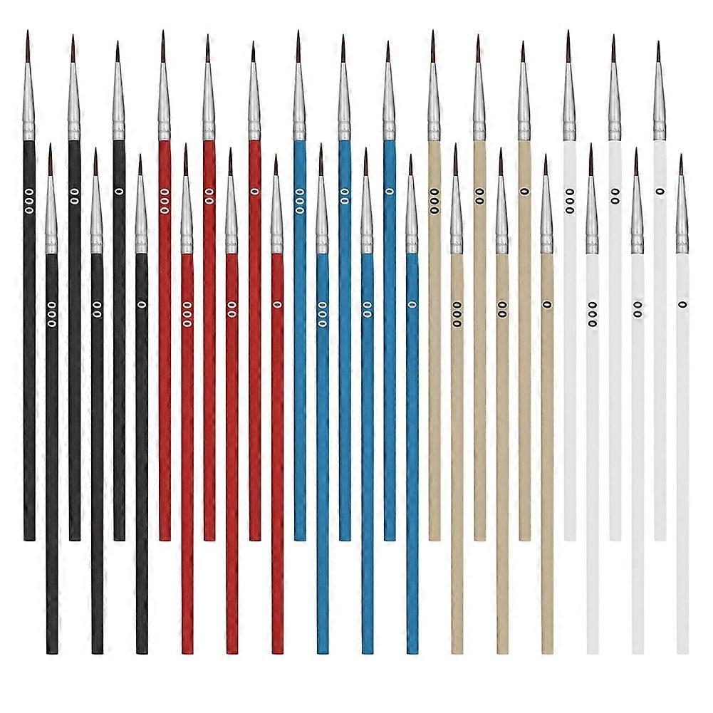 60 Feine Pinsel Für Eyeliner-malerei, 5 Farben, Präzises Pinselset Mit Feiner Spitze Für Nagel- Oder Gesichtsbemalung