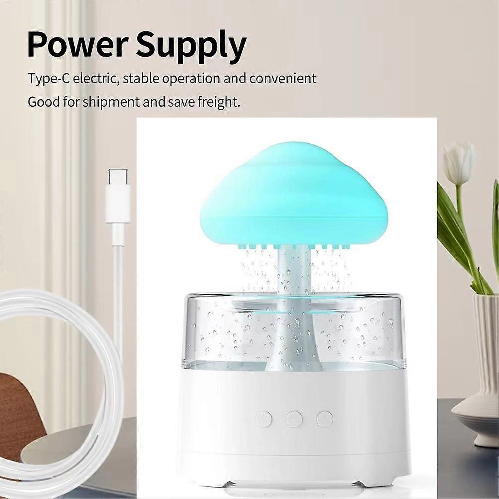 Regenwolken-luftbefeuchter, Pilz-luftbefeuchter, Wolken-luftbefeuchter Mit Einstellbaren Led-leuchten, Regenwolken-diffusor, Fernbedienung