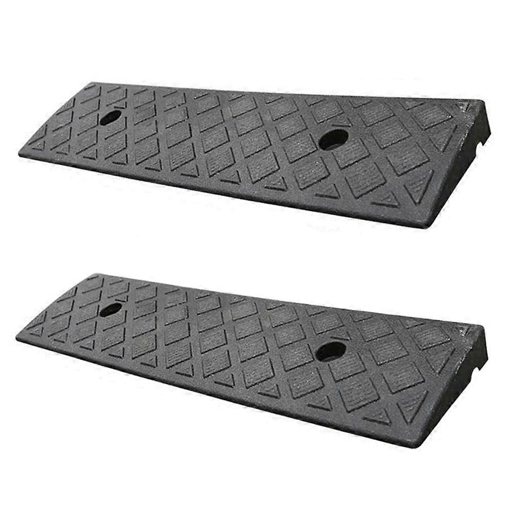 Rutschfeste Bordsteinrampe Aus Kunststoff (2er-set), 30 Mm Hoch, Für Die Zufahrt Mit Dem Auto. Zubehör Für Schräge Straßenränder.