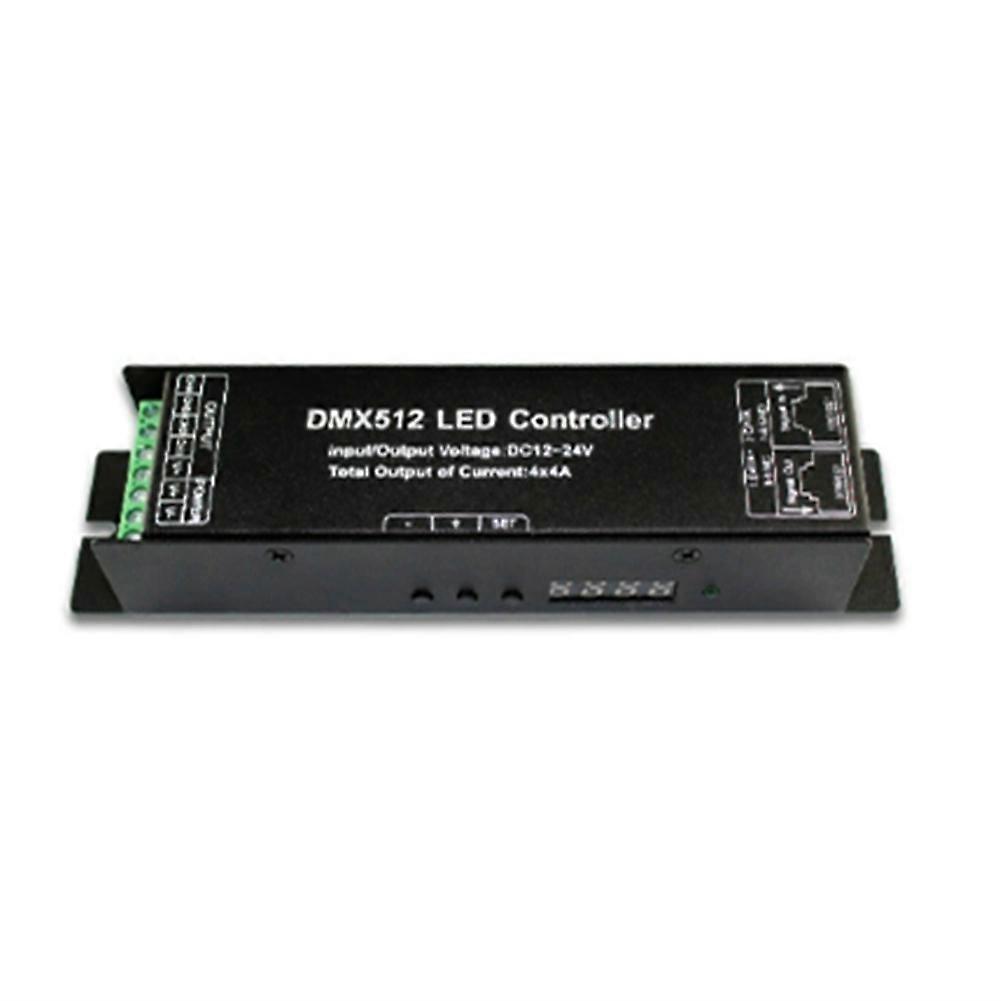 Dmx512 4-kanal-digitaldecoder Und Dimmer Für Rgbw-led-streifen, Dc 12–24 V Netzteil, 4 A/kanal
