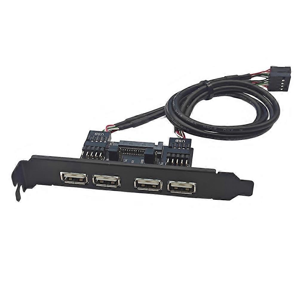 Duale 9-pin-pcie-usb-auf-4-usb-2.0-port-erweiterungskarte, Pc-panel-erweiterung Für Windows 10/11 Desktop-pc