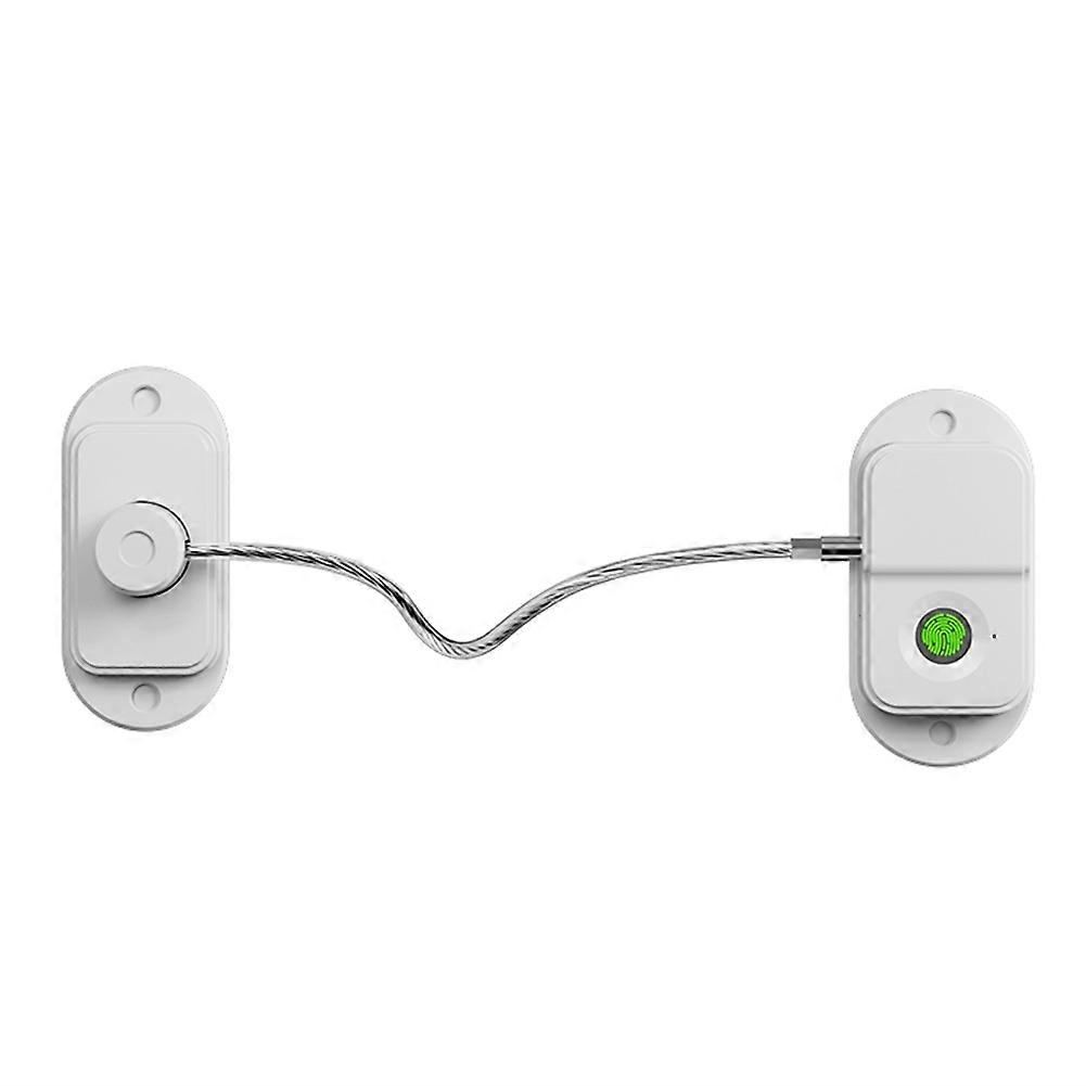 Wiederaufladbares Fingerabdruck-vorhängeschloss, Kindersicherung Für Schränke, Kühlschränke, Schubladen Und Türen, Edelstahlkabel Für Die Haussicherheit, A
