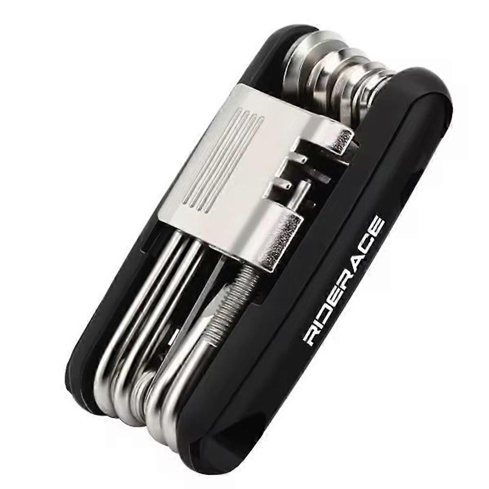 Riderace 12-in-1 Multitool Für Fahrräder: Tragbares Reparaturset Mit Kettennieter, Inbusschlüssel Und Speichenschlüssel.