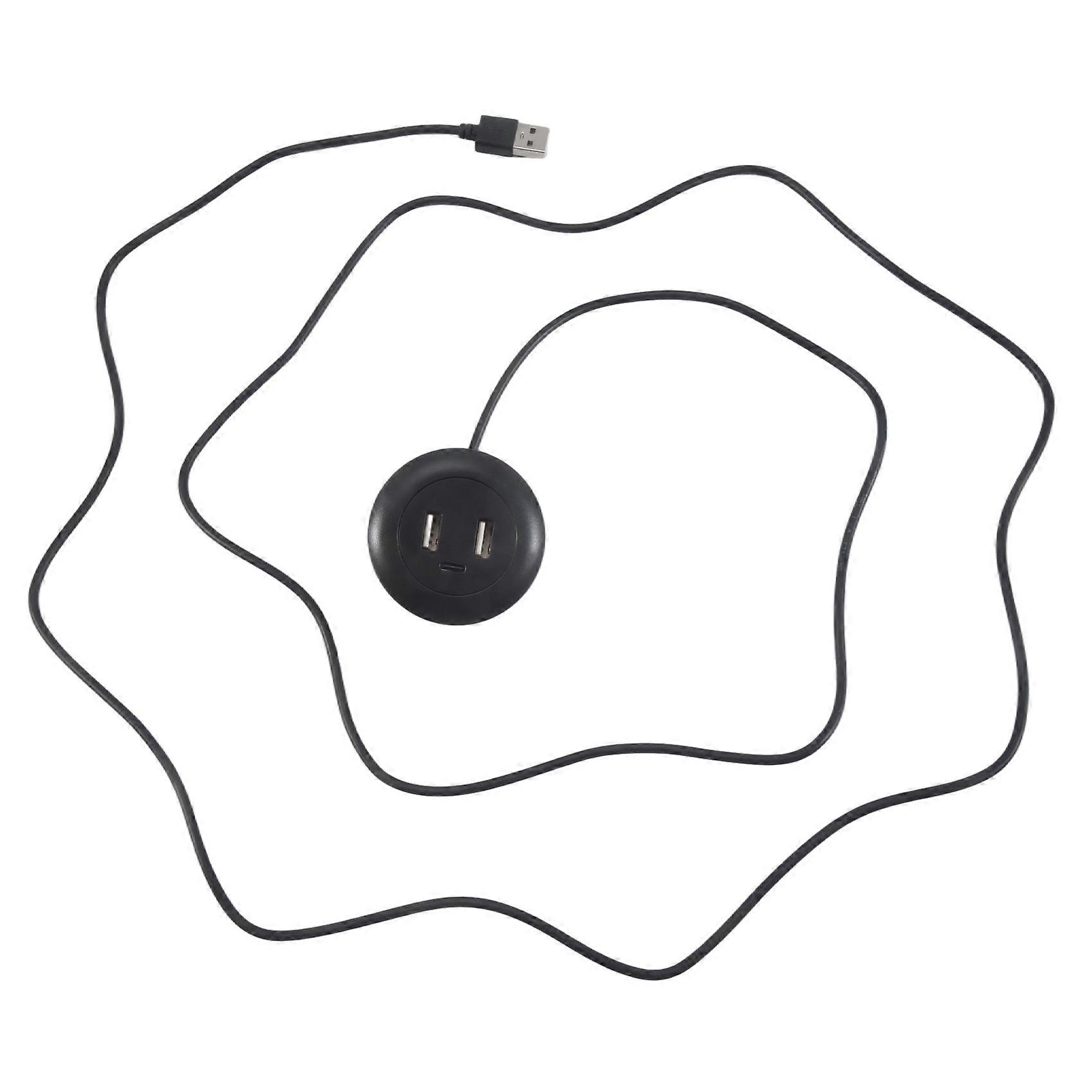 Desktop-usb-hub Mit Integrierter Öffnung, 3-in-1-usb-typ-c-ladegerät