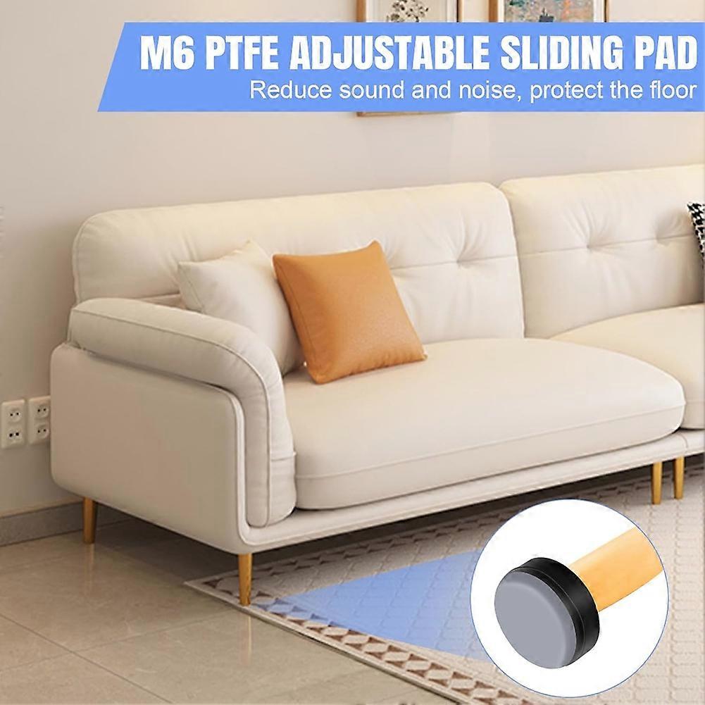 20 Robuste, Verschiebbare Und Verstellbare Ptfe-füße Mit M6-gewinde Zum Schutz Von Böden, Teppichböden Und Pvc-möbeln.