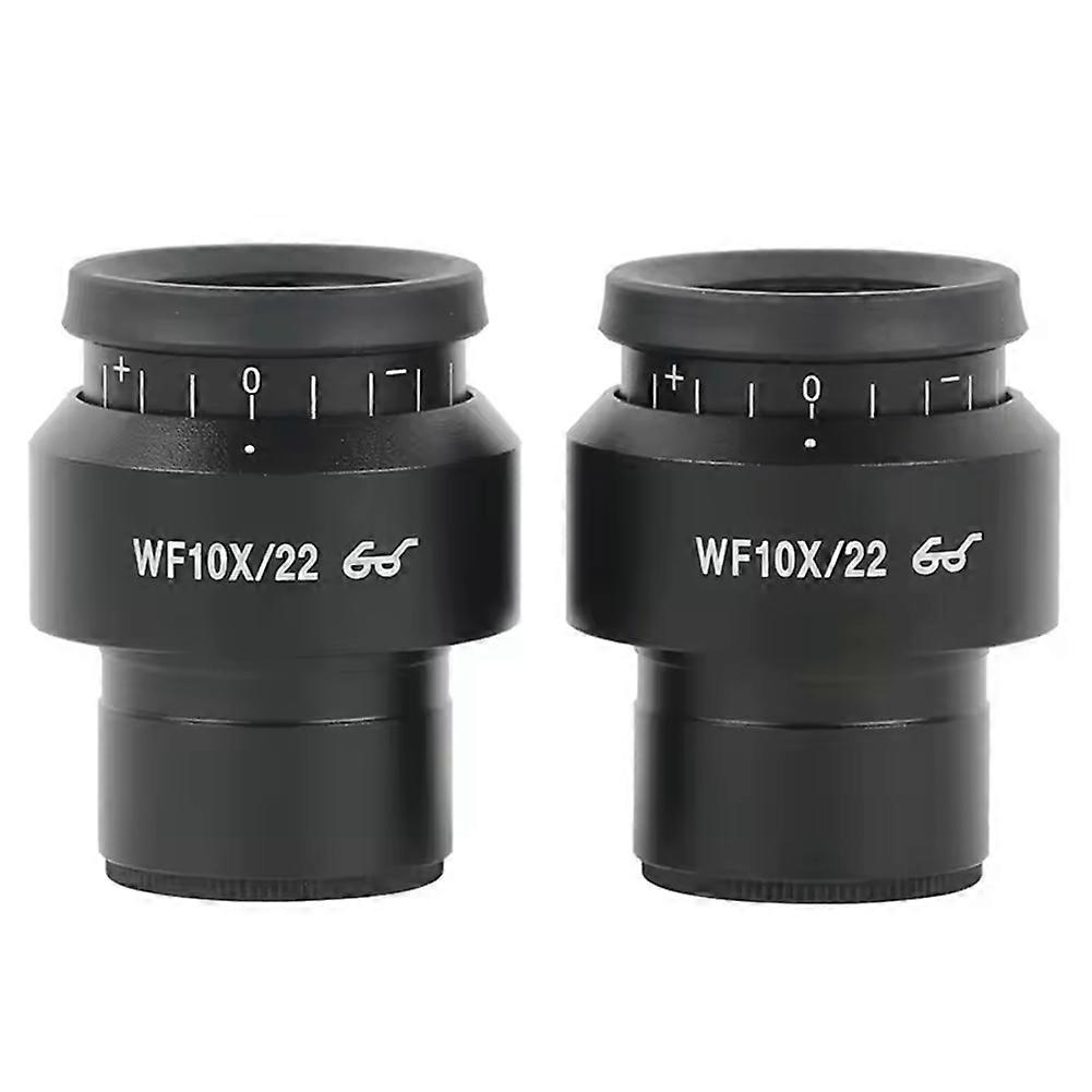 Set Aus 2 Wf10x/22 Weitwinkelokularen Für Mikroskope, Verstellbare Feldlinse, 30 Mm.