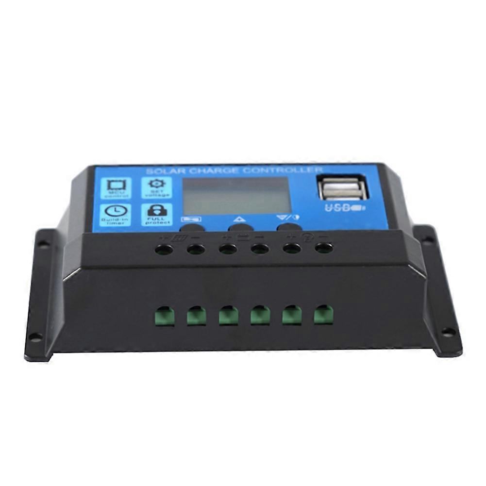 12v/24v/30a-solarladeregler, Pwm-solarspannungsregler, Batterieladegerät, Lcd-bildschirm, Zwei 5v-usb-ausgänge