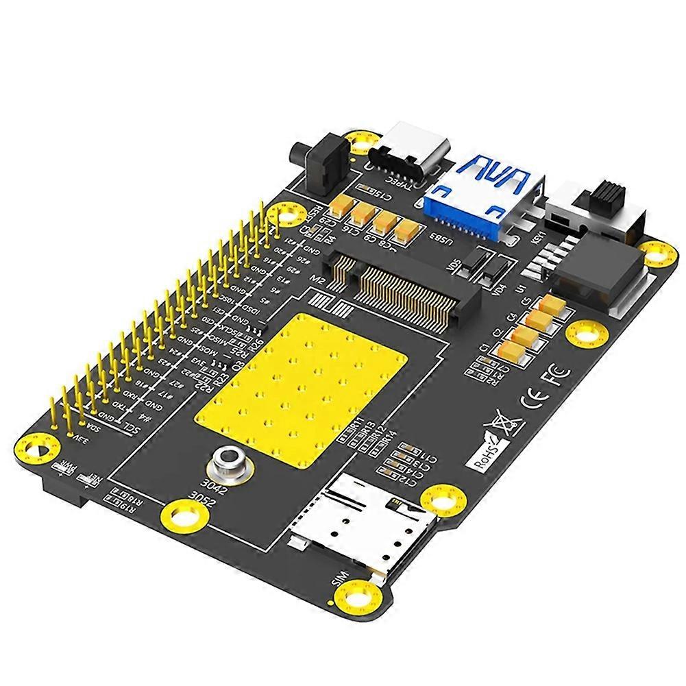 Erweiterungskarte 3g/4g/5g Base Hat M.2 B Key Vers Usb 3.0 Pour Raspberry Pi 4 (module Rm500q, Rm500u, Gm800 Et Sim8200).