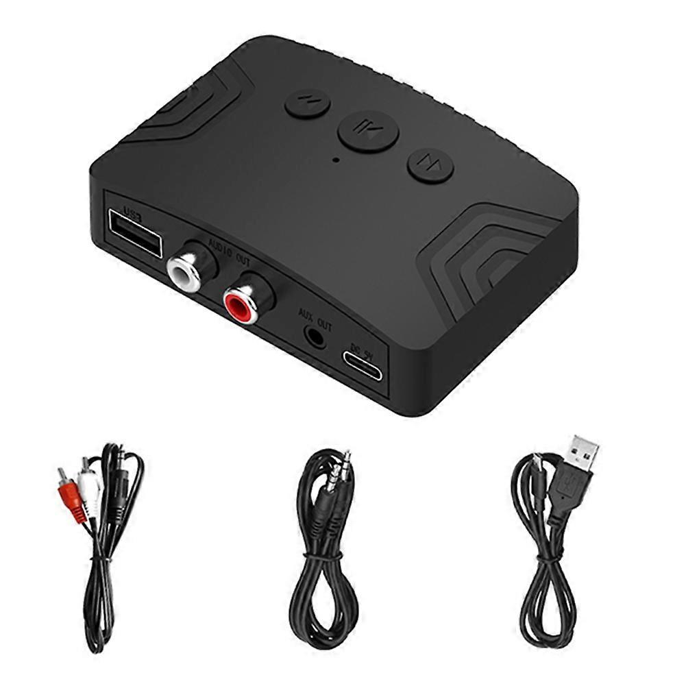 Bluetooth 5.3-audioempfänger, 3,5-mm-aux-eingang, Usb-anschluss Und Usb-stick-anschluss, Kabelloser Stereo-audioadapter Für Fernseher, Auto Und Lautsprecher, Verstärker