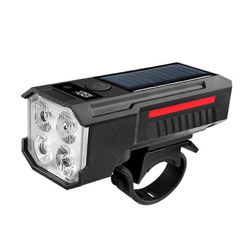 Solarbetriebene Led-fahrradlampe, Rennradscheinwerfer, Taschenlampe, Fahrradzubehör