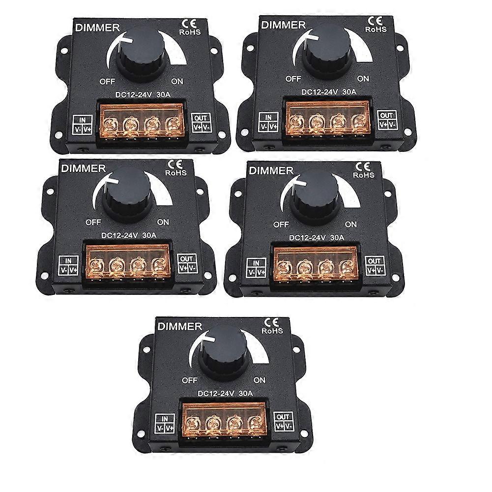 Packung Mit 5 12v/24v Dc Led-dimmern, 30a Spannungsregler, Einstellbarer Controller Für Led-streifen.