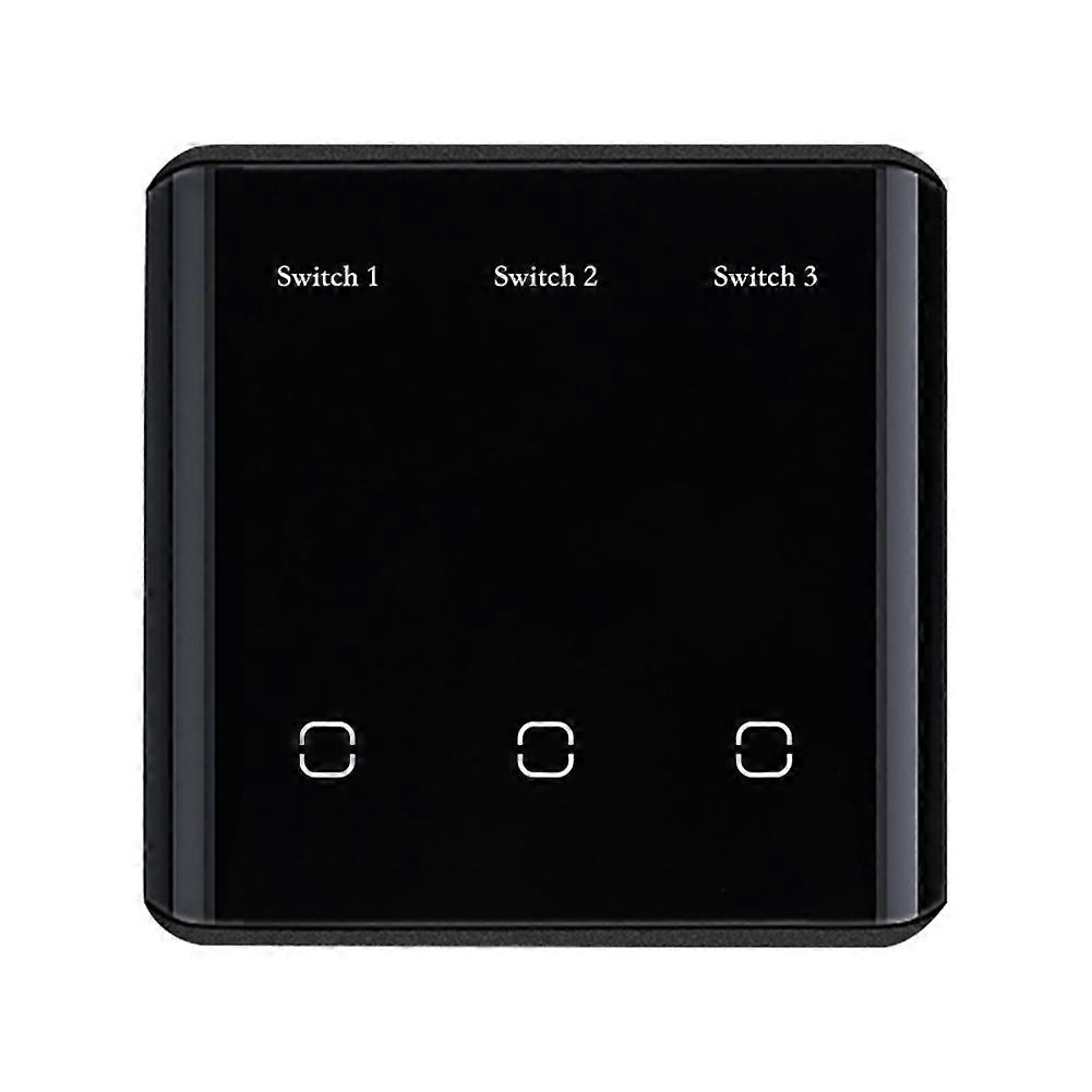 Tuya Smart Zigbee 3.0 Funk-touchschalter Mit Led-anzeige Und Eu-stecker, Schwarz