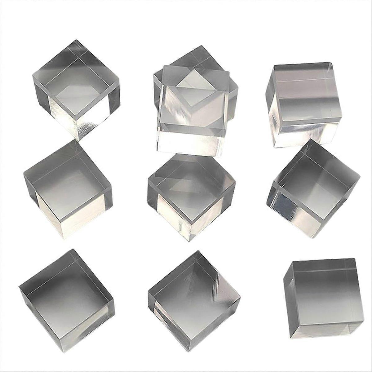 10 Quadratische Blöcke Aus Transparentem Acrylglas, 2,5 Cm X 2,5 Cm X 2,5 Cm