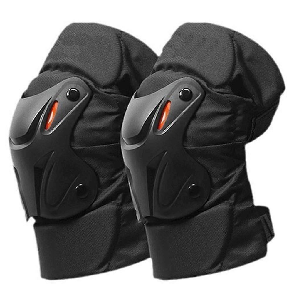Motorrad-knieschoner (2er-set) Mit Reflektierendem Streifen Für Mehr Sicherheit Bei Nacht, Verstellbar Und Atmungsaktiv.