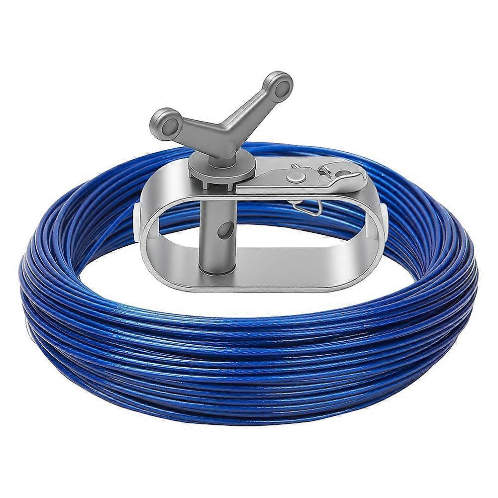 Kabel- Und Windenset Für Oberirdische Poolabdeckungen: 30 M (100 Ft) Beschichtetes Stahlseil Mit Hochleistungswinde.