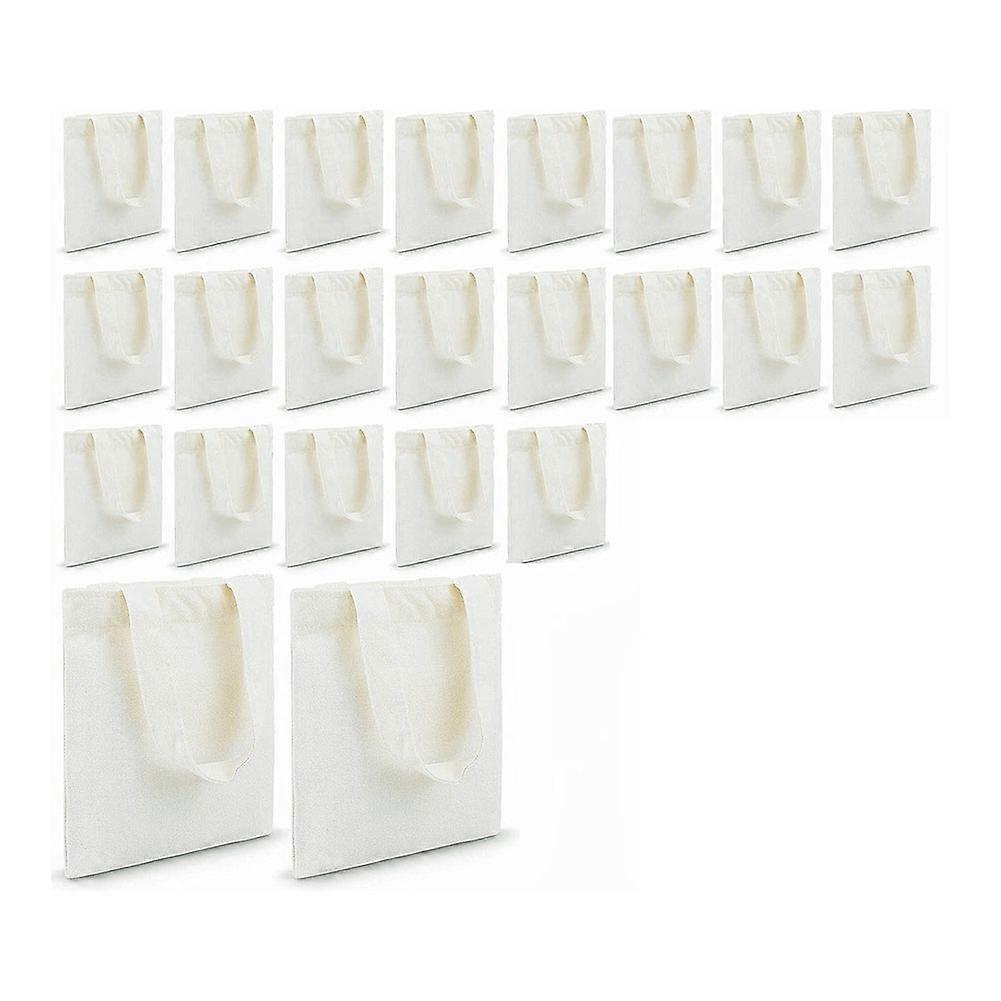 Set Mit 24 Leeren Mini-tragetaschen Aus Canvas, Wiederverwendbare Einkaufstaschen, Diy-geschenktüten Für Kinder