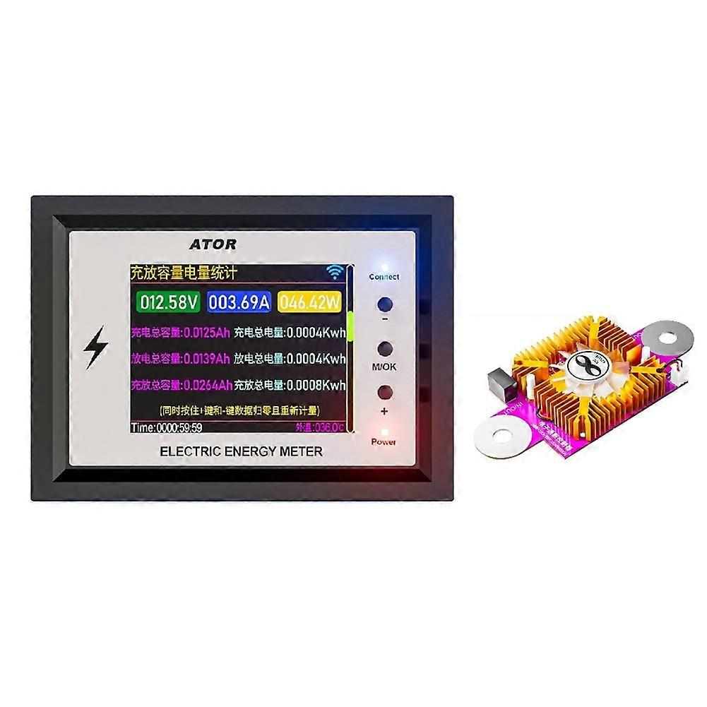 Wlan-batteriekapazitätstester, Coulombmeter, 500-a-voltmeter-amperemeter, Batteriemonitor Mit 80-a-relais Für 0-420-v-batterien