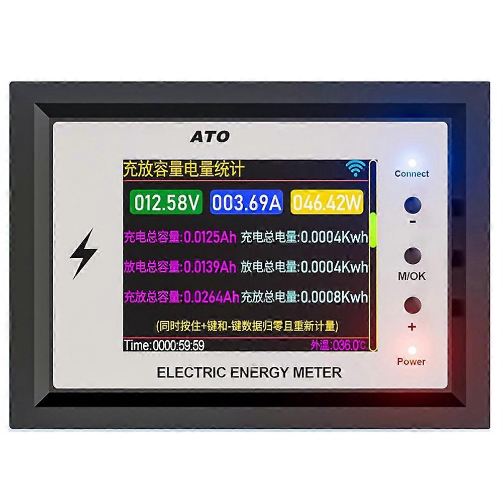 Atorch Batteriekapazitätstester Mit Wifi-coulombometer, 500-a-voltmeter-amperemeter Und 80-a-relais Für 0-420-v-batterien.