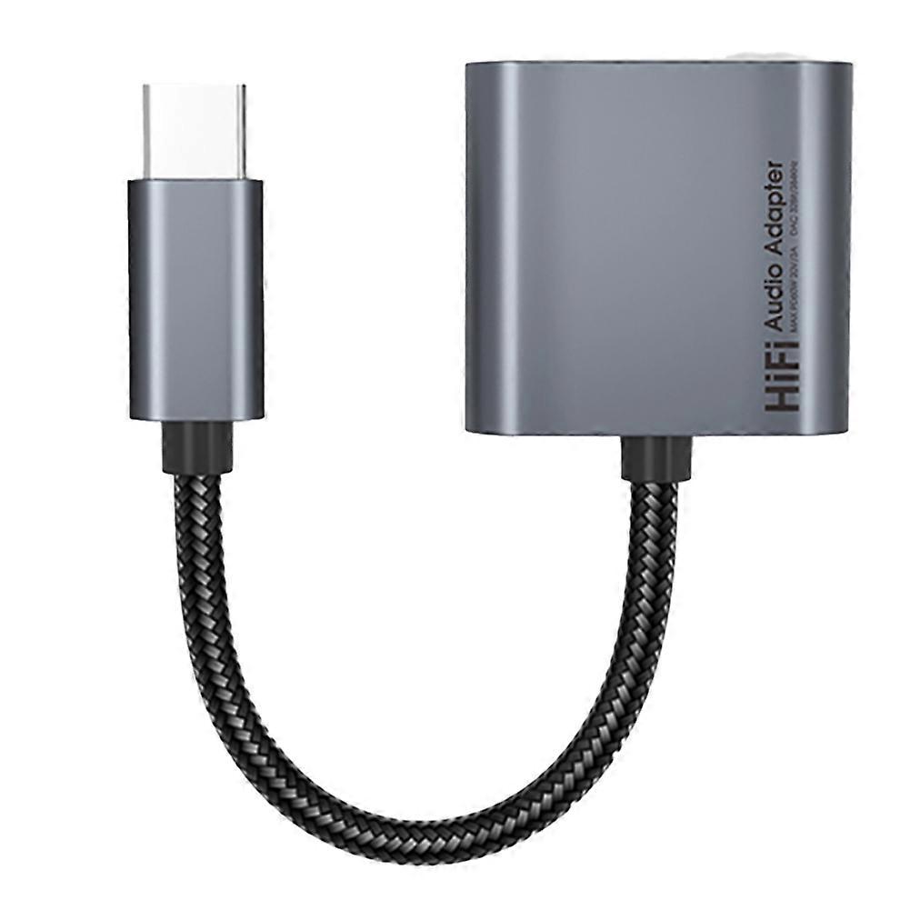 Usb-typ-c-auf-3,5-mm-klinkenadapter Mit 2-in-1-60-w-pd-usb-c-konverter, Kopfhörerladefunktion, Digitaler Audiodekodierung Und Otg-kabel
